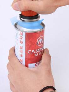 1pc Outdoor Stove Butane Gas Cylinder Adapter Connector Lpg Transfer Head Inflatable Valve - Coral Orange - View 4