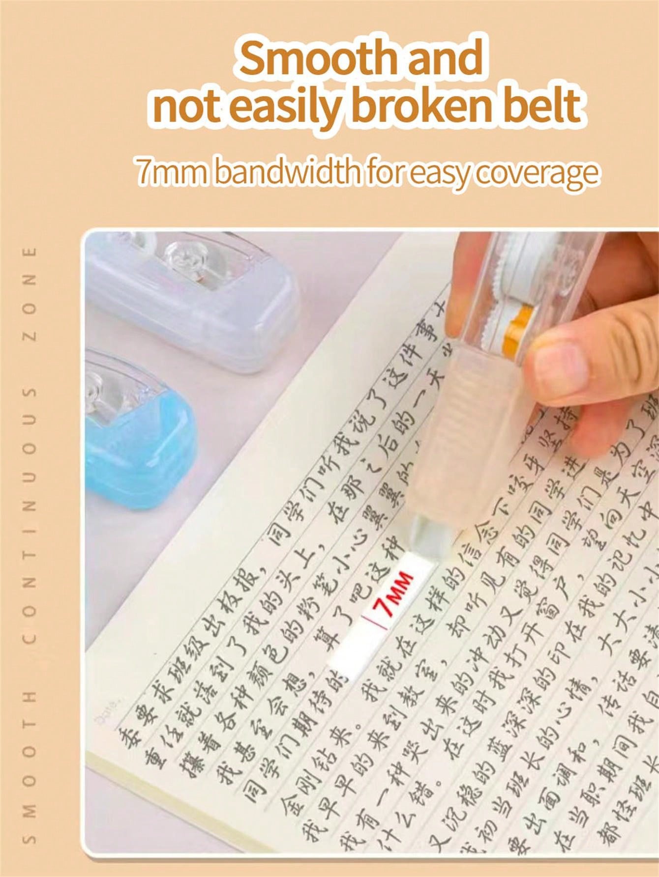 1 Card Random Color Removable Correction Tape With Replaceable Refills