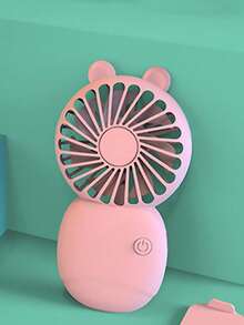 1入夏季新款小型手持風扇,便攜式usb充電學生桌面靜音電風扇 - 粉色 - 查看 2