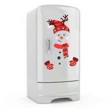 1pc Snowman Refrigerator Sticker,Stickers,Wall Decal,Vinly Decal For Home Decorations,Spring Decoration Items Refesh Your Home,Rama Decoration Stickers