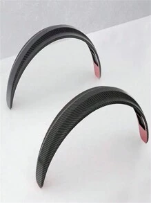 2入組黑色pvc前後保險槓防撞碰保護套,具有碳纖維紋理,加厚防刮擦和碰撞,通用尺寸,適用於汽車配件 - 黑色 - 查看 5