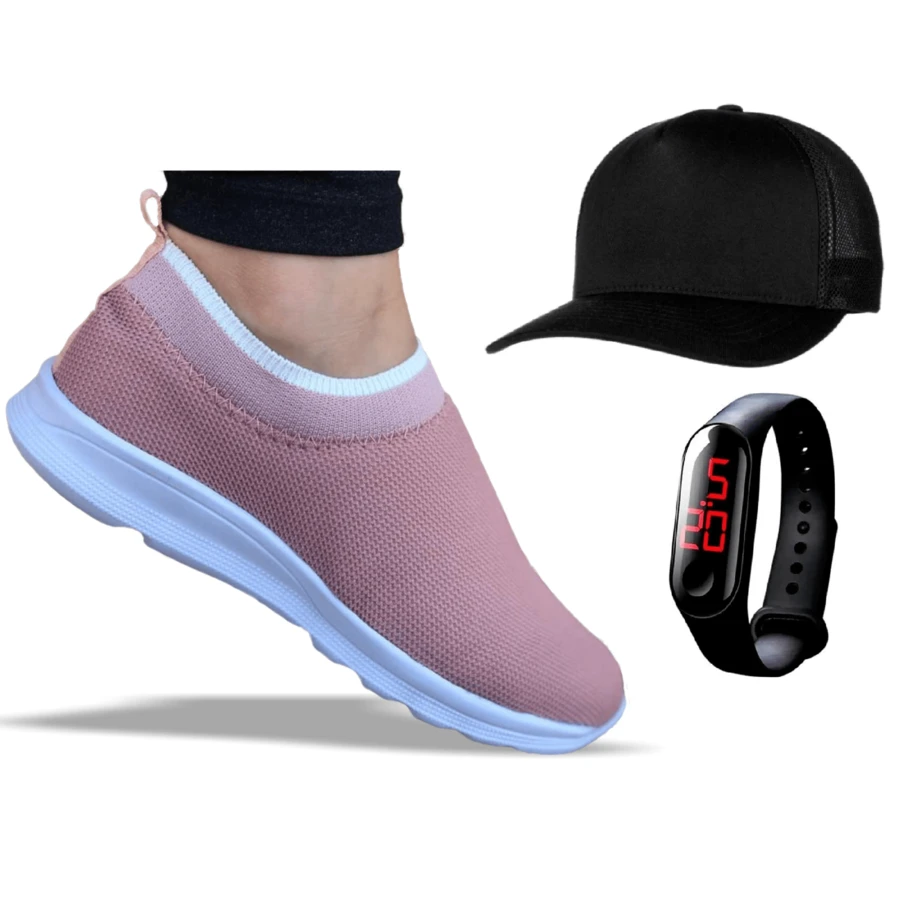 Uzze Sport Women Sports Shoes - 乾枯玫瑰色 - 查看 1