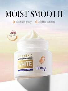 2 pieza BIOAQUA Crema Vitamina C| 95% Ingredientes Naturales | Skin Care | Luminosidad, Hidratación, Firmeza y Tono más Uniforme | Textura Ligera y Sin Sensación Grasosa | Crema Facial Ideal Para Todo Tipo de Piel -50g - Blanco - Ver 1