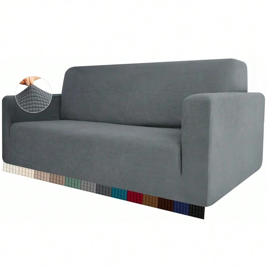 1 Miếng Căng cao Bọc ghế sofa 1 2 3 4 An ninh Vải phủ ghế dài Đối với Phòng khách Dệt hoa Dệt kim Dày Sofa Dép lê Đối với Chó Thú cưng Mèo Đồ nội thất Người bảo vệ - Màu Xám nhạt - Xem 1
