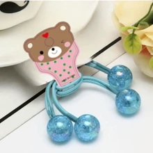 水晶裝飾髮圈 - 粉色 - 查看 7