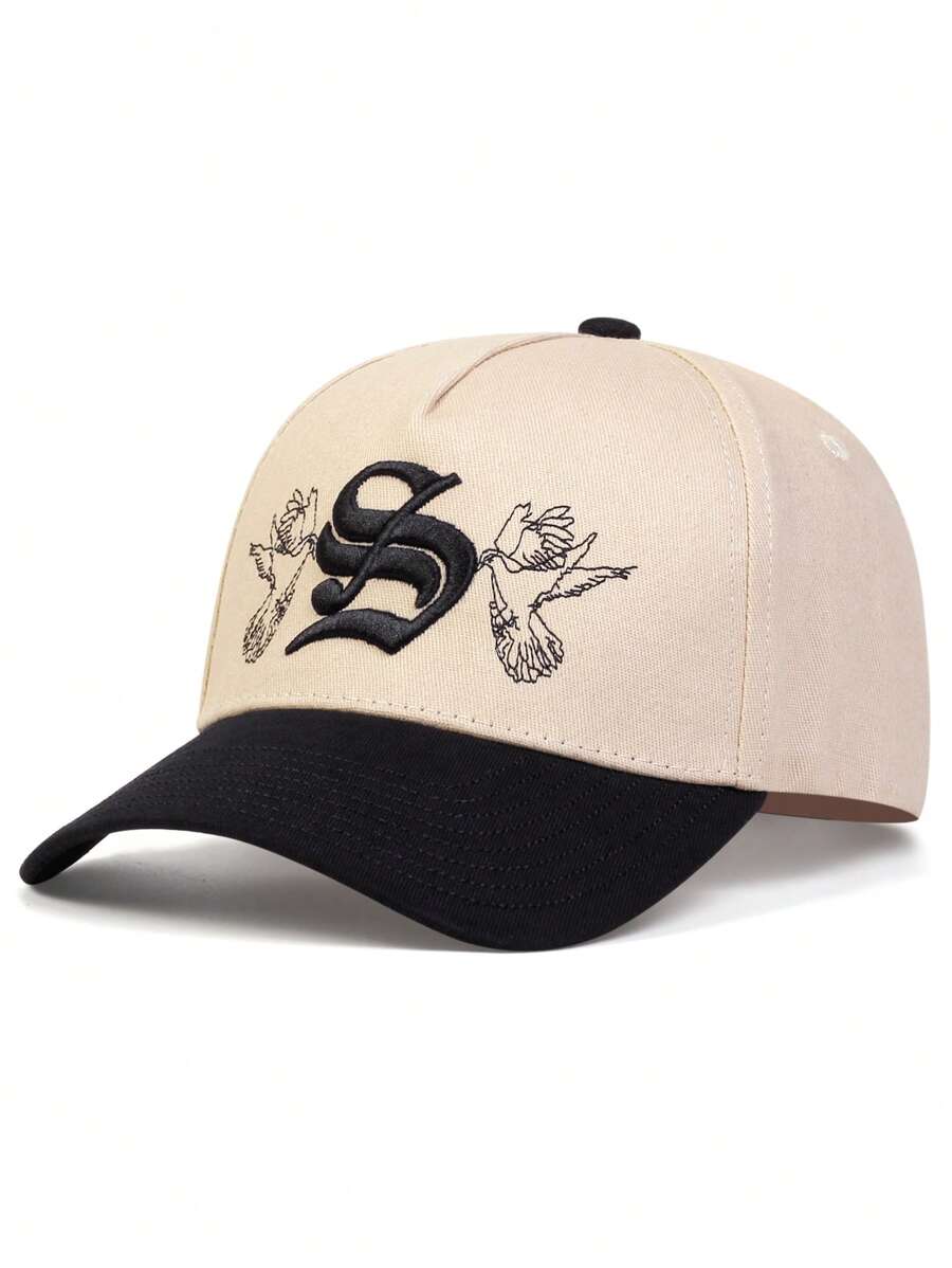 1頂男裝哥德風字母s刺繡棒球帽,時尚防曬休閒帽適合春秋旅行、海灘派對、街頭穿搭 - 彩色 - 查看 1