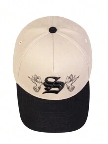 1頂男裝哥德風字母s刺繡棒球帽,時尚防曬休閒帽適合春秋旅行、海灘派對、街頭穿搭 - 彩色 - 查看 5