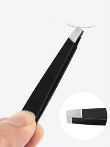 1 chiếc kìm cắt lông mày, nhíp nhổ lông mi và kéo tỉa lông mày bằng thép không gỉ màu đen, giá rẻ, quà tặng Giáng sinh, dụng cụ trang điểm, đồ dùng giá rẻ, quà tặng cho nữ, quà Giáng sinh, quà khuyến mãi, du lịch, đồ dùng giá rẻ, vật dụng cần thiết khi đi du lịch - màu đen - Xem 5