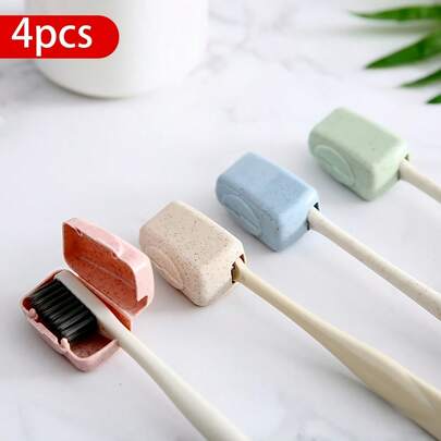 Conjunto de 4 estojos portáteis para escova de dentes, à prova d'água e organizador para armazenamento de escovas de dentes.