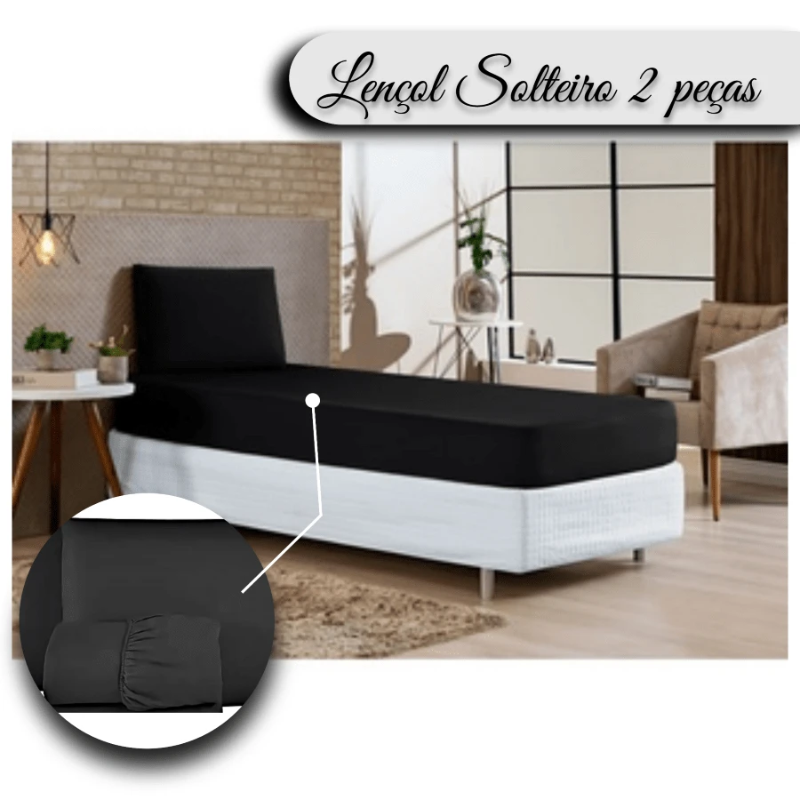 Sheet Sets with Pillowcases - 黑色 - 查看 1