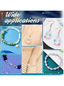 560顆/盒珠寶製作工具組合,包括龍蝦扣、開口跳環、封口珠和彎管珠,適用於手鍊和項鍊diy製作