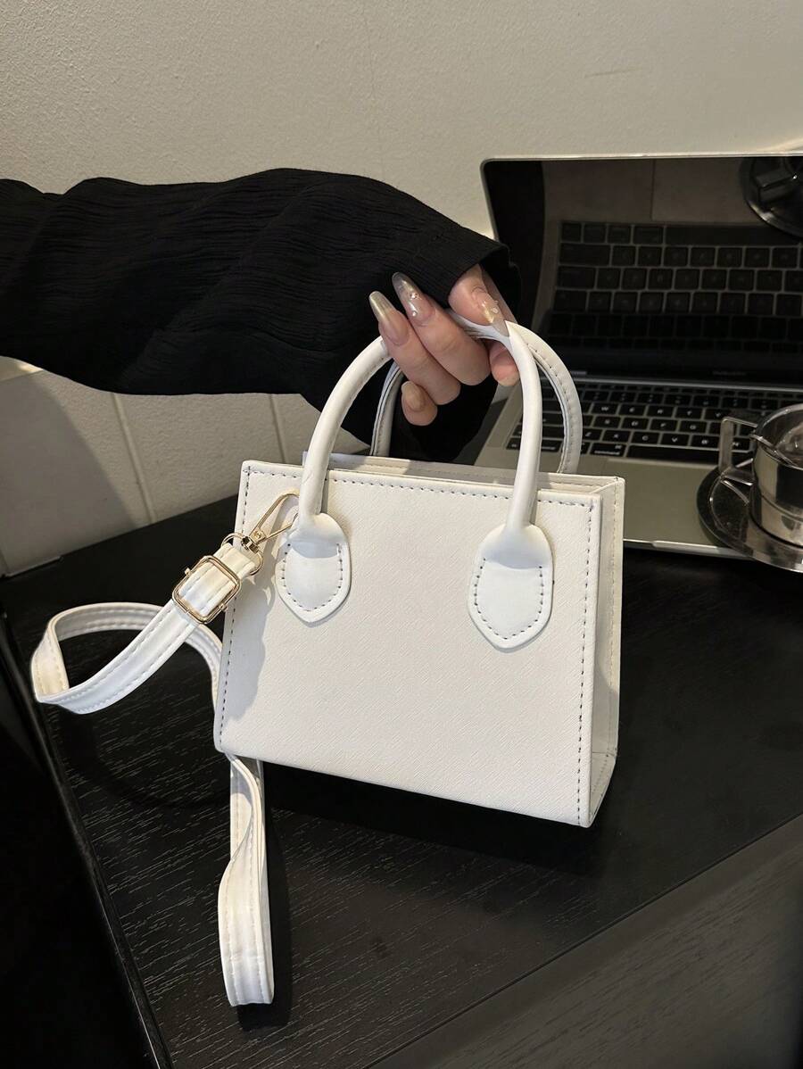 Túi xách đeo vai thời trang màu trơn thanh lịch dành cho nữ sinh viên