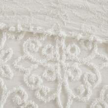 Chenille Tufted 3 Pieces Quilt Set,Lightweigh Breathable Coverlet Bedspread Bedding Set,All-Season Home Textile Fits Spring Lux Bedroom Decor For Oversized Full/Queen (102"X118")-King/Cal King(120"X 118") Size,Elegant Mother's Day Thanks Giving Gifts - 米色 - 查看 3