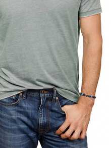 1條天然虎眼石&赤鐵礦&水晶治療彈性手鐲,帶有邪惡眼珠,帶來好運、快樂和保護 - 彩色 - 查看 6