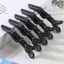 5pcs Crocodile Clips For Girls, Suitable For Daily Use And Diy Hair Styling - Black - View 2