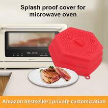 Microwave Splatter Cover Silicone Anti-Dust Heat Preservation Dish Cover - Green - View 4