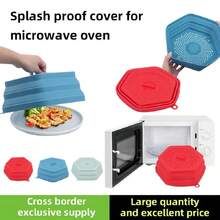 Microwave Splatter Cover Silicone Anti-Dust Heat Preservation Dish Cover - Green - View 5