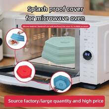 Microwave Splatter Cover Silicone Anti-Dust Heat Preservation Dish Cover - Green - View 2