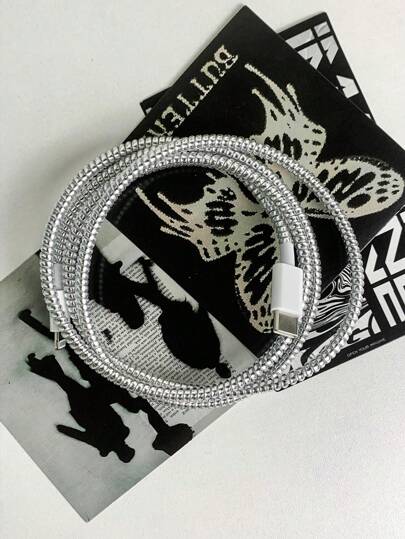 1pc 1.4m TPU Data Cable Protective Cover Cable Protector, Charger Protector