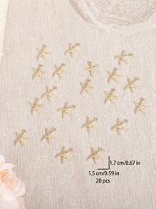 20pcs Gold-tone Cute Starfish Diy Necklace, Bracelet, Pendant For Beach Holiday Theme - Yellow Gold - View 3