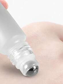 1 件磨砂玻璃滾珠瓶,帶木紋圖案蓋,精油滾珠瓶,帶滾珠旅行必需品,香水分配瓶,玻璃滾珠香水分配瓶,旅行便攜式化妝品卸妝水分配瓶(5 毫升) - 無色 - 查看 4