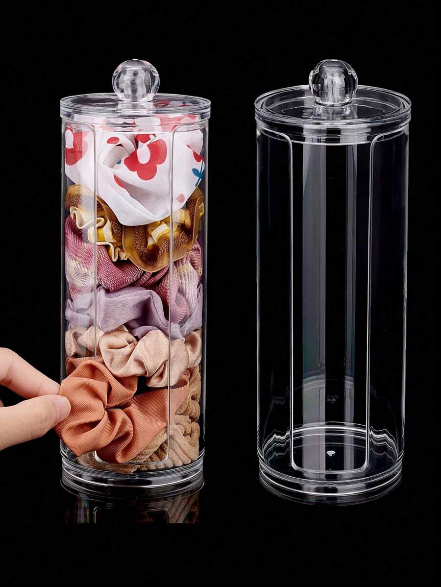 Caja Grande De Almacenamiento De Coleteros, Joyería De Celebridades En Internet, Accesorios Para El Cabello, Pinzas Para El Cabello, Cuerda Para El Cabello, Organización De Bandas Elásticas - transparente - Ver 1