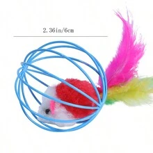 1 Miếng Tương Tác Mèo Sang trọng Chuột & Dây điện Trái bóng Đồ chơi Đối với Mèo ( Màu sắc tùy ý ) - Nhiều màu - Xem 3