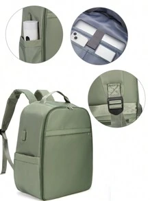 女士旅行背包，航空公司认可的随身背包，徒步运动休闲背包，背包，防水个人物品，工作背包，商务学院背包，多功能，工作旅行，商务，徒步旅行，露营，男女皆宜，假日商店配件，包包，女士包包，男士礼物，女士户外礼物 - 綠色 - 查看 9