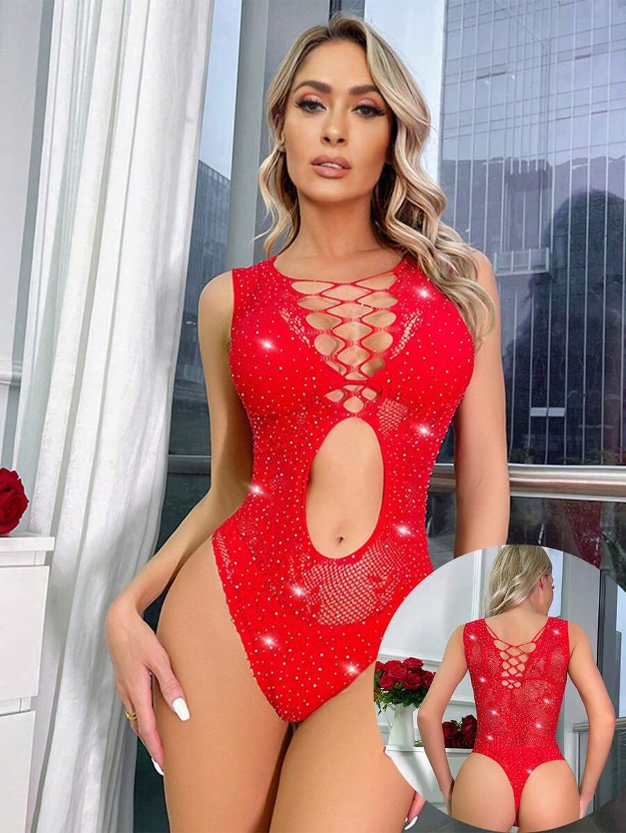 Ropa Interior Sexy para Mujeres – Lencería Exclusiva con Estilos Body y Babydoll, Ropa de Dormir Seductora, Encaje Profundo Suave: Elegante y Cómodo – Ideal para Aniversarios, Noche de Bodas, Regalo y Noche de Luna de Miel – Encuentra La Perfeción Para Cada Momento Especial y Íntimo - Rojo - Ver 1