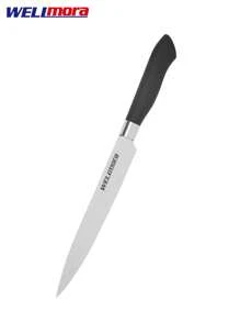 Cuchillo de chef multifuncional grande (33 cm) de acero inoxidable - Mango de plástico ergonómico - Afilado profesional de calidad - Cortes rápidos y precisos, oferta de - Plateado - Ver 1