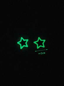 10pcs/Set Colorful Glow-In-Dark Star Hair Clips, Barrettes & Hair Accessories Women Fashion Hair Decor For Stage Performance, Y2k Claw Clips, School Stuff, Head Accessories, Hairpin - Multicolor - View 2