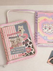 Blue Cute Portable Dog Pattern Photo Album - Blue - View 4