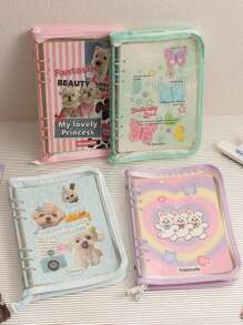 Blue Cute Portable Dog Pattern Photo Album - Blue - View 2