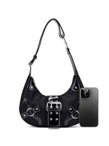 韩式朋克时尚女士单肩包，用途广泛 - 黑色 - 查看 3
