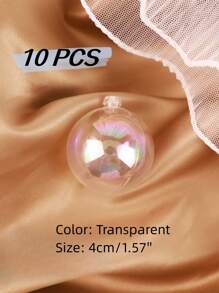 10 件蛋糕装饰球形蛋糕插入装饰生日派对婚礼装饰纸杯蛋糕用品 1 种尺寸，圣诞节 - 無色 - 查看 3