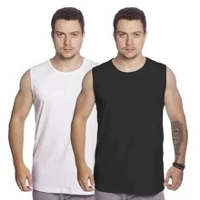 Men T-Shirts - 黑與白 - 查看 1