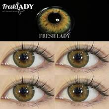 FRESH LADY Freshlady 微妙彩色隐形眼镜，适合学校学生 Stunna Girl Kamille 彩色隐形眼镜，1 年一次性万圣节服装角色扮演 - 綠色 - 查看 4