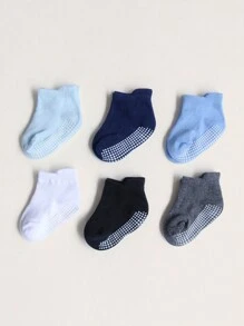 6 paar Baby Antislip Vloersokken Met Rubber