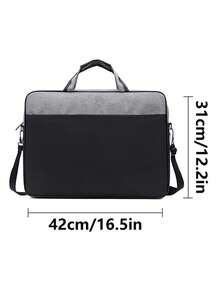 1 件 16 英寸防水多功能大容量笔记本电脑收纳包，带手柄和拉链口袋，适合旅行、学校、办公室、牛津布、时尚、男女、学生、教师用笔记本电脑包、笔记本电脑包、教室笔记本电脑包、教室包、教师收纳包、教室整理包 - 黑色 - 查看 3