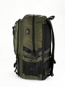 80L Men's Outdoor Backpack Climbing Travel Rucksack Sports Camping Hiking Backpack Large School Bag Pack For Male With Shoes Pocket - Green - View 4