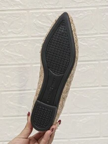 Women's Comfortable Pointed Toe Flat Slip-Onlip-On Design, Spring & Autumn, Foreign Trade Large Size 35-45 - Apricot - View 6