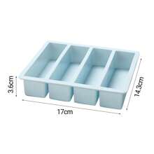 4-cavity Rectangular Silicone Ice Cube Mold For Diy, Children Food Supplement, Household Ice Making - Black - View 5