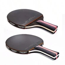 Juego De 2 (15 Componentes) Raqueta De Tenis De Mesa Profesional De 5 Estrellas Con Doble Cara Con Gomas Altamente Elásticas Y 2 Tipos De Mango: Mango Largo Y Mango Corto - Multicolor - Ver 5