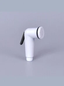 1pc Plastic Shower Head With High Water Pressure For Bathroom Use - White - View 1