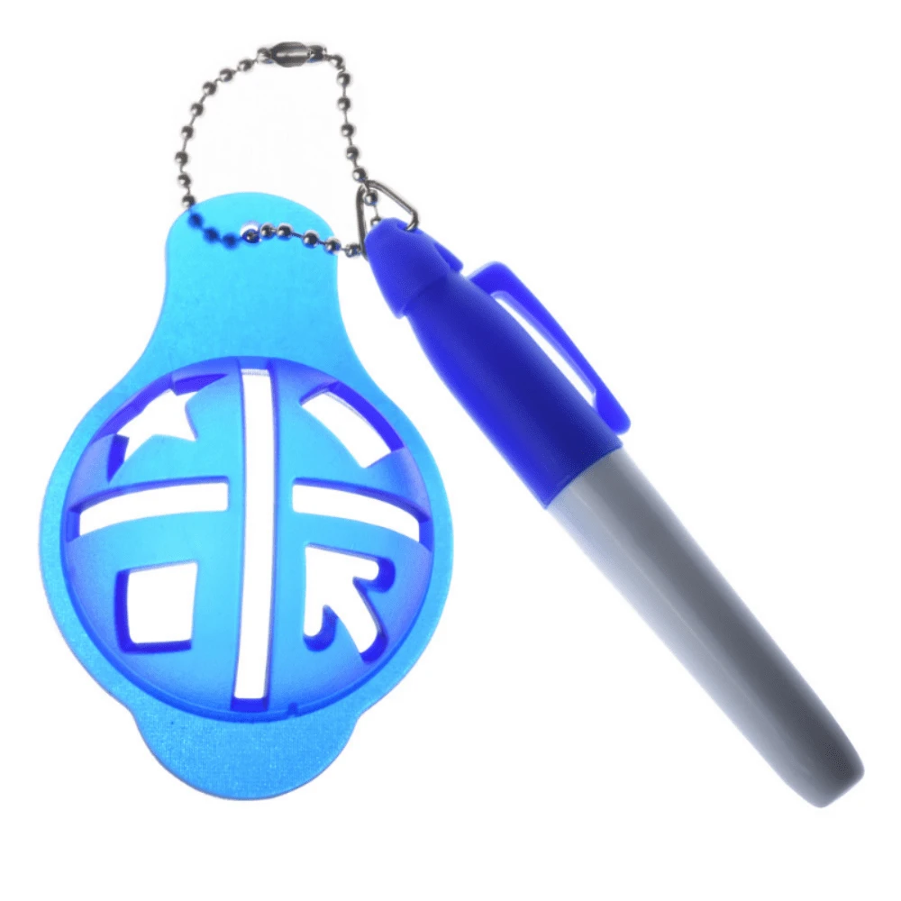 Golf Ball Line Marker Drawing Tool and Marks Pens Set Template Alignment Putting Marking Liner Tools Golf Training Accessories - Blue - View 1