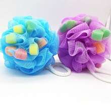 3入組浴室海綿柔軟網狀沐浴球清潔刷身體去角質洗澡配件 - 彩色 - 查看 8