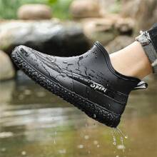 Botas De Lluvia Impermeables Para Hombres - Negro - Ver 1