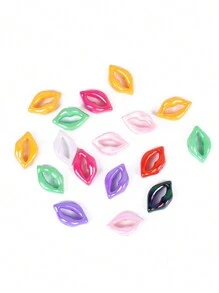 20 cái/gói Màu sắc tùy ý Môi Hình dạng Glazed Hạt - Nhiều màu - Xem 1