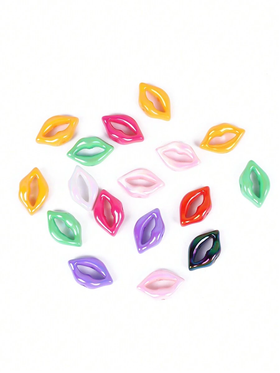 20 cái/gói Màu sắc tùy ý Môi Hình dạng Glazed Hạt - Nhiều màu - Xem 1