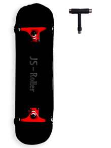 Patineta completa skate tabla de madera - Negro - Ver 2